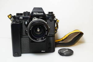 Nikon ニコン F3 ブラック ボディ 一眼レフ フィルムカメラ MD-4 モータードライブ 24mm F2.8 レンズ