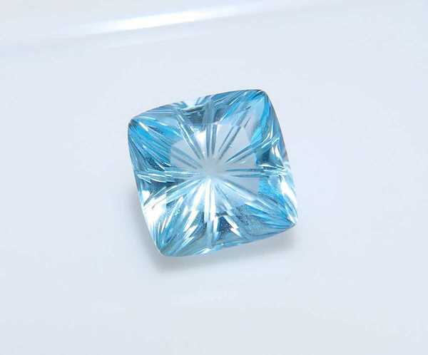 極美品！　ブルートパーズ　4.14ct スクエア　ルース（LA-5026）