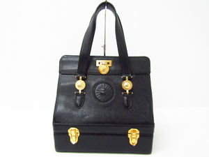 VERSACE Versace Sunburst Handbag Vanity Bag ♪ BG3765, cormorant, Versace, Bag, bag