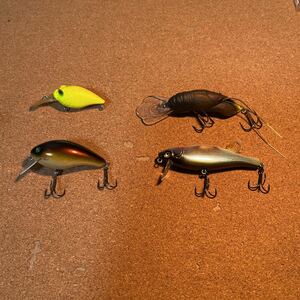 中古品　メガバス　Megabass ハードルアー4個セット Big Craw Z-CRANK21 ANTHRAX MR GRIFFON