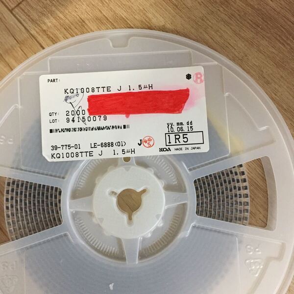 KOA チップ型インダクタ KQ1008TTE1R5J 数不明