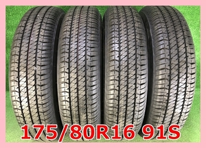 ★新車外し！2021年製 175/80R16 91S ブリヂストン DUELER H/T 684II 中古 夏タイヤ 4本 16インチ★