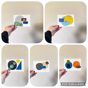 【原画】●ミニポスター● ポストカード アート インテリ シンプル ミニマル アブストラクト カラー ポスター 抽象画 北欧 家具