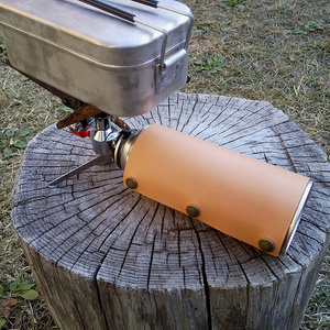 本革 CB缶カバー キャメル ヌメ革 カセットガスボンベカバー