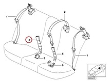 BMWセダンE39リアシートベルトキャッチ5シリーズ525iセンターDT25後部座席シートベルトバックル530i540i中央M5後部席シートベルト8 209 836_画像3