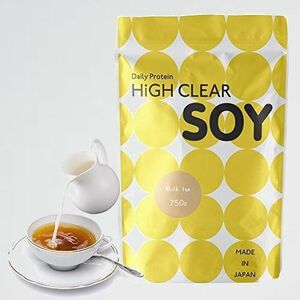 新品 目玉 CLEAR【国内製造】国産ソイプロテイン HIGH G-BJ ミルクティ-風味 750g(約30食分)