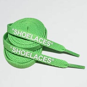 新品 未使用 SHOELACES ec-drive M-ZD (160cm, 緑（白文字）) シュ-レ-ス 種類 サイズ 選択可能 フラットタイプ 靴紐