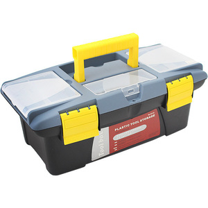 プラスチック ツールボックス 工具箱 収納ボックス ケース 道具箱 幅33.5x奥行18.5x高さ13cm ハードプラスチック トレイ