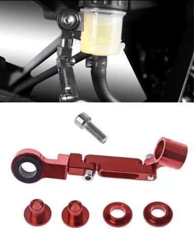 ◆送料無料◆汎用 赤 CNC 別体 マスターシリンダー タンク ステー リザーバー フレキシブル ブレンボ ニッシン YAMAHA