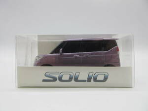 スズキ ソリオ ハイブリッド SOLIO プルバックカー 非売品 ミニカー　クォーツピンクメタリック