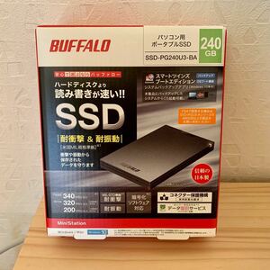 BUFFALO ポータブルSSD 240GB 外付け SSD-PG240U3-BA
