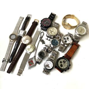 【14本まとめて】ブランド 腕時計 CYMA TISSOT テクノス エルジン ベンラス HANOWA FOSSIL Charles Vogele エンジェルクローバー ジャンク