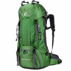 バックパック /多機能/ 登山リュック 60L/レインカバー付/グリーン