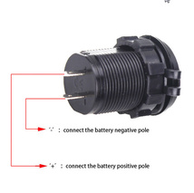 車デュアル USB 充電器カバーオートバイ自動車用トラック ATV ボート 12 V-24 V LED デュアル USB ソケットマウント　電源アダプタ ｋ1203_画像3