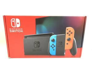 GH220124-01K/ 新型 Nintendo Switch 本体 スイッチ Joy-Con(L) ネオンブルー/(R) ネオンレッド 初期化・動作確認済み