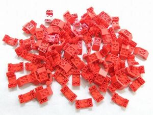 E9-5　未使用　LEGOバラパーツ　赤　4871　逆スロープ 2 x 4 (45°) ダブル　約100個セット