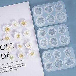 シリコンモールド 小花作れる 3種 3Dフラワー カボション　花　シリコン
