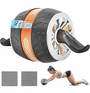 腹筋ローラー カウント機能 自動リバウンド式 筋トレ ダイエット器具 トレーニングマット付き アブホイール アブローラー