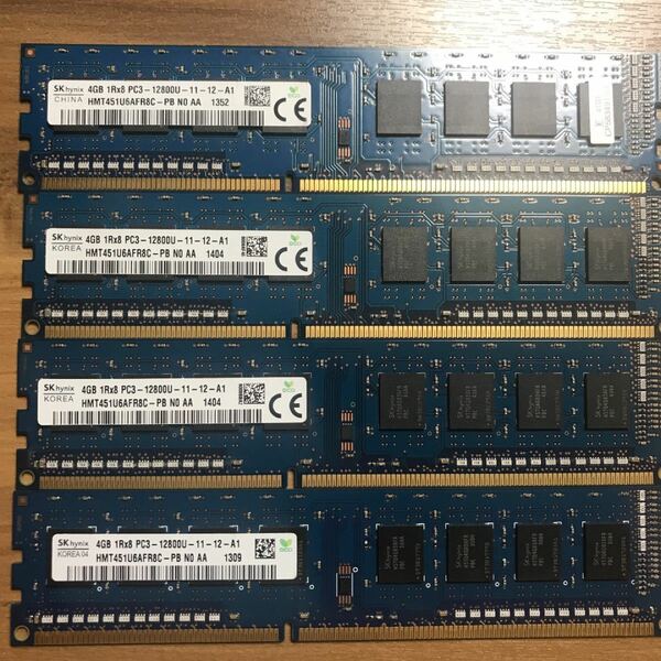 SK hynix DDR3 1600Mhz デスクトップPC用メモリ4Gx4