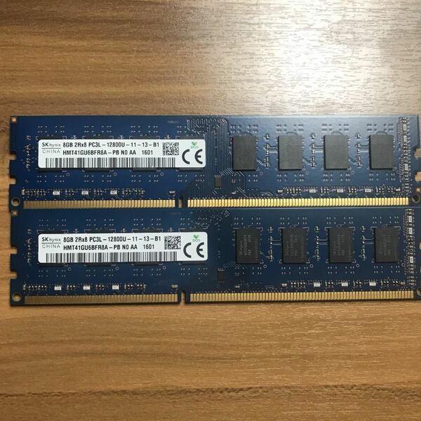 SK hynix DDR3L 1600Mhzデスクトップ用メモリ8Gx2