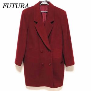 FUTURA ダークレッド チェスターコート カシミヤ&ウール ジャケット ロングコート チェスターコート