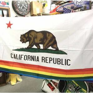 カリフォルニアリパブリック レインボー アメリカンフラッグ 新品