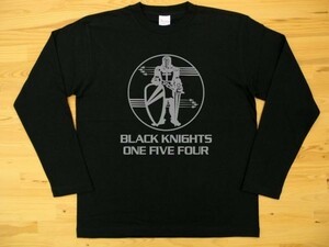 BLACK KNIGHTS 黒 5.6oz 長袖Tシャツ グレー 3XL 大きいサイズ ミリタリー ブラックナイト VFA-154 VF-154 トムキャット U.S. NAVY