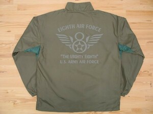 8th AIR FORCE オリーブ フィールドコート グレー L ミリタリージャケット U.S. ARMY AIR FORCE the mighty eighth