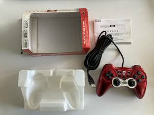  unused goods ..22-0115-02 PlayStation 3 HORI pad 3 turbo red operation goods box opinion attaching 