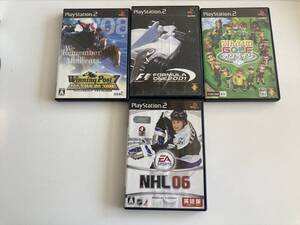 ジャンクPS2-86 プレイステーション2 ウイニングポスト NHL90 フォーミュラ みんゴルオンライン 動作未確認