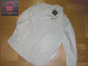 OLD ENGLAND Old * England eggshell white Britain made driving coat jacket blouson size 38- Japan size L~LL beautiful goods 