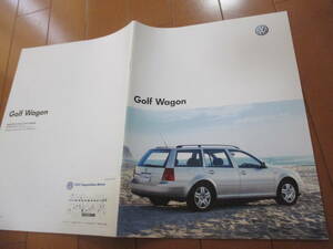 家19889　カタログ　■Volkswagen　■ＧＯＬＦ　ゴルフ　ワゴン■2003.10　発行37　ページ