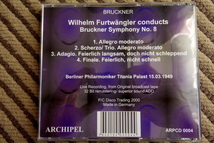 【Archipel盤】フルトヴェングラー/BPO ブルックナー:交響曲第8番　1949ベルリン_画像2