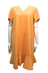 [ used ]ADORE Adore One-piece lady's orange V neck spring summer size 38