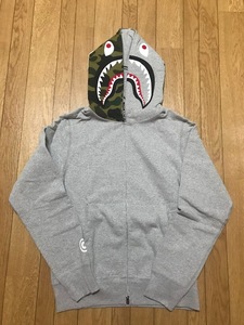 ★M★ 新品 1st camo shark full zip hoodie a bathing ape bape glay シャーク パーカー エイプ ベイプ アベイシングエイプ 未使用