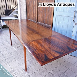 Lloyd's Antiques ロイズアンティークス ローズウッド 伸長式ダイニングテーブル エクステンションテーブル デンマーク 北欧家具 CA321