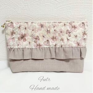 リバティ*ポーチ*化粧ポーチ*ギフト*プレゼント*チェックアンドストライプ