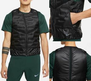  last XL Nike aero loft down vest @20900 jpy inspection slim running full Zip Golf suit inner the best black black 2L