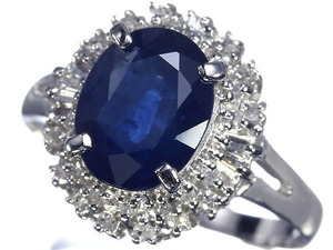 4524D【1円~】新品【RK宝石】≪Sapphire≫ 豪華絢爛!! 上質天然サファイア 大粒2.00ct!!! 極上ダイヤモンド Pt900 高級リング ダイヤ