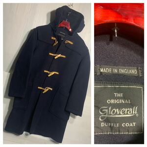 Gloverallg Rover all England made meat thickness wool GB USA38 EUR 48 duffle coat f-ti jacket navy blue navy 