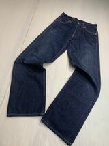 完売　DRYBONES ドライボーンズ × ギターウルフ　JET G JEANS CDP-555 濃紺デニム 赤耳　ジーンズ　パンツ　W28 約71cm GUITAR WOLF_画像3