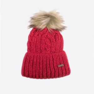 *SALE*Hollister/ Hollister * cable knitted pompon Beanie (Red)