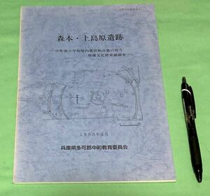 森本・上島原遺跡 　中町文化財報告 3　中町教育委員会　/　兵庫県　多可町　遺跡　古墳　　