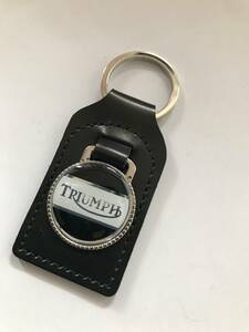 トライアフ★黒皮★ NEW★角型　本皮 キーホルダーS ★TRIUMPH★ 新品 ! ★ 即決！