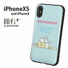 すみっコぐらし iPhoneX iphoneXs イーフィット スマホケース　llllfit 　iphone ケース カバーサンエックス san-x 新品 集合柄 smk-44a