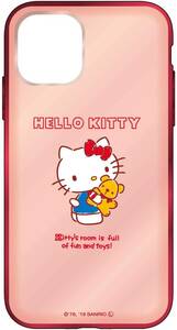 ハローキティ kitty IIIIfit (clear) iPhone11 Pro対応ケース SAN-983KT クリアー 赤系 クリア iphone ケース スマホケース スマホカバー