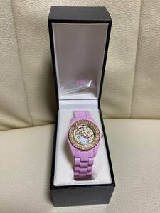  Kitty knee Nami .u wristwatch clock pink at that time regular price 26250 jpy collaboration new goods Nina mew ninamew case attaching written guarantee less battery cut unused long-term keeping goods 