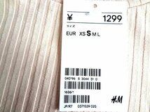 新品 定価1299円 H&M テレコ クルーネック Tシャツ ピンク S 小さいサイズ 7 エイチアンドエム 半袖 透けない_画像3