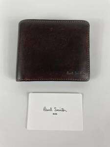 【中古・現状品】PaulSmith　ポールスミス　ショートウォレット　折りたたみ財布　二つ折り財布