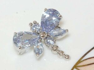 18KRGP platinum high class CZ light purple . stone butterfly .p low chiyx5018